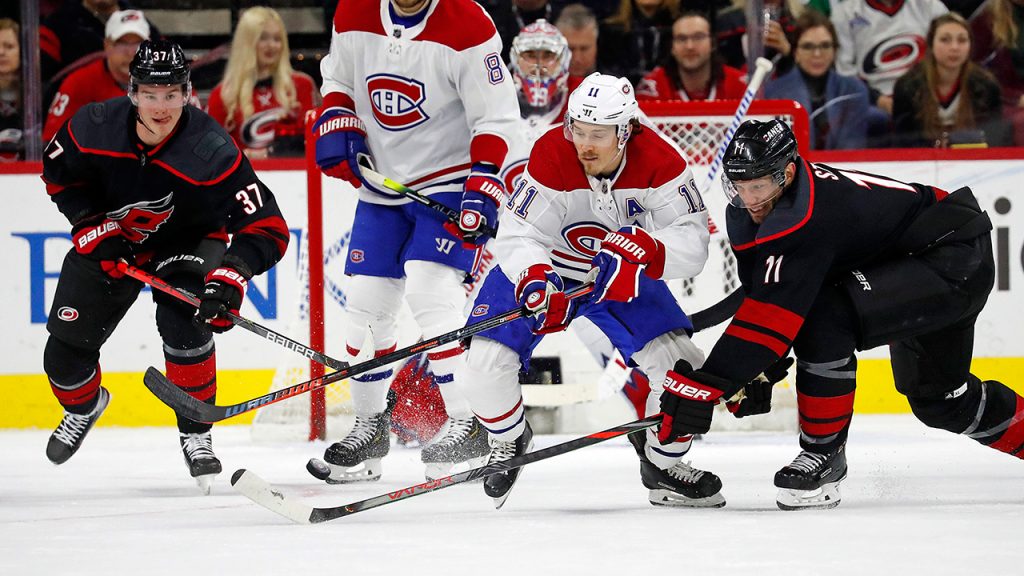 Canadiens’ Brendan Gallagher leaves game vs. Hurricanes after collision – Sportsnet.ca