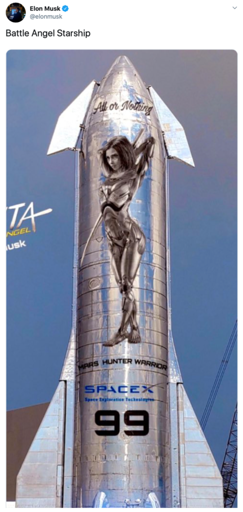 Elon Musk inspires sci-fi manga fans with latest Starship mockup