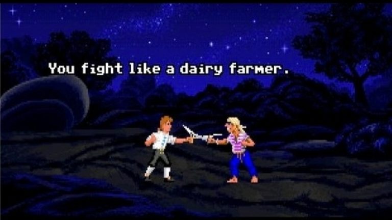 escape from monkey island insult arm wrestling