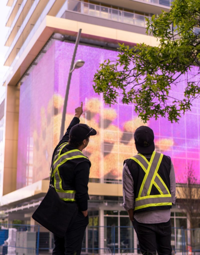 Massive LED digital art screen installed next to Metrotown Station | Urbanized – Daily Hive