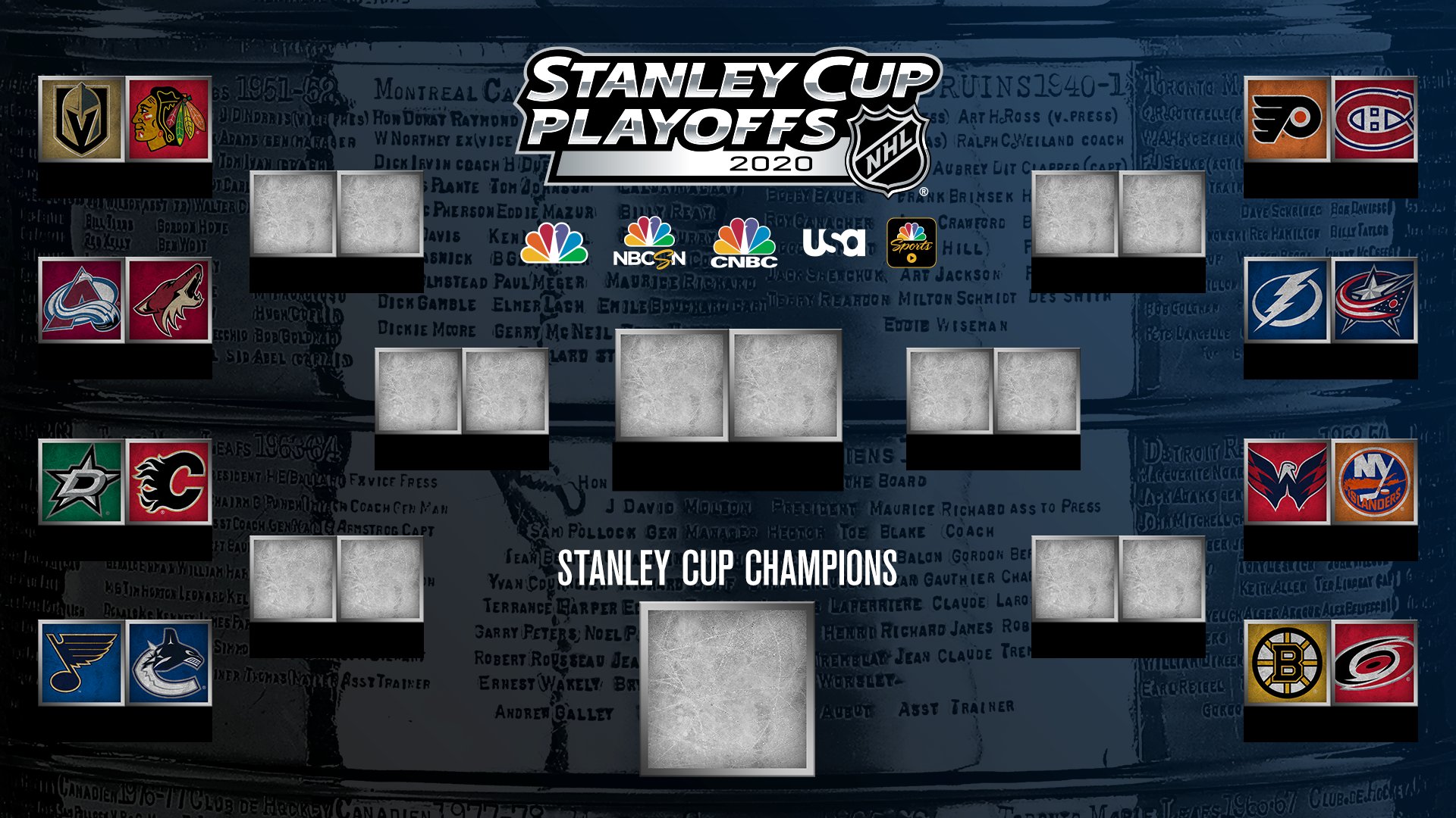NHL schedule for First Round of 2020 Stanley Cup Playoffs - NHL