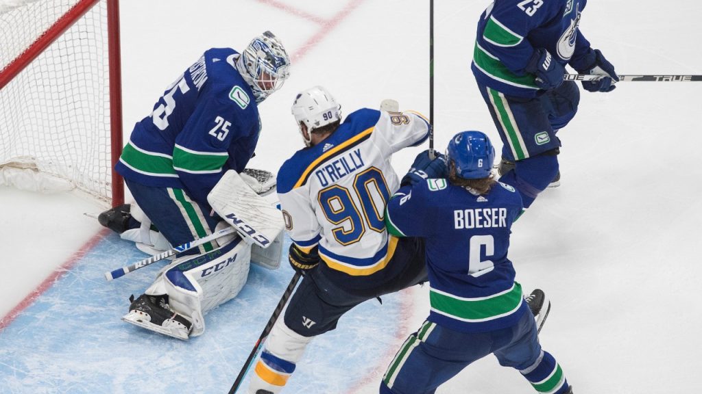 Canucks learning valuable lessons from O’Reilly’s battle-tested Blues