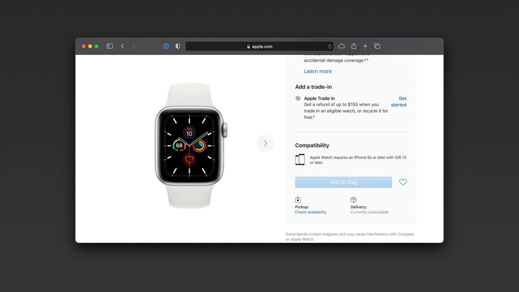 Most Apple Watch Series 5 models unavailable from Apple ahead of rumored Series 6 release – 9to5Mac