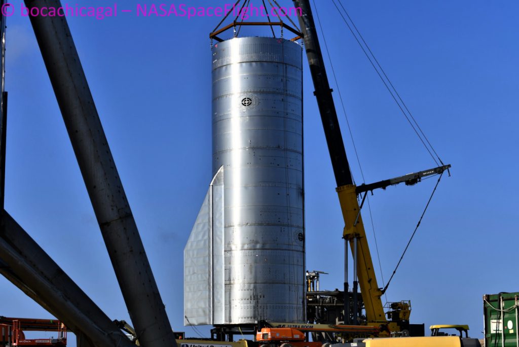 Starship SN8 prepares for test series – First sighting of Super Heavy – NASASpaceflight.com