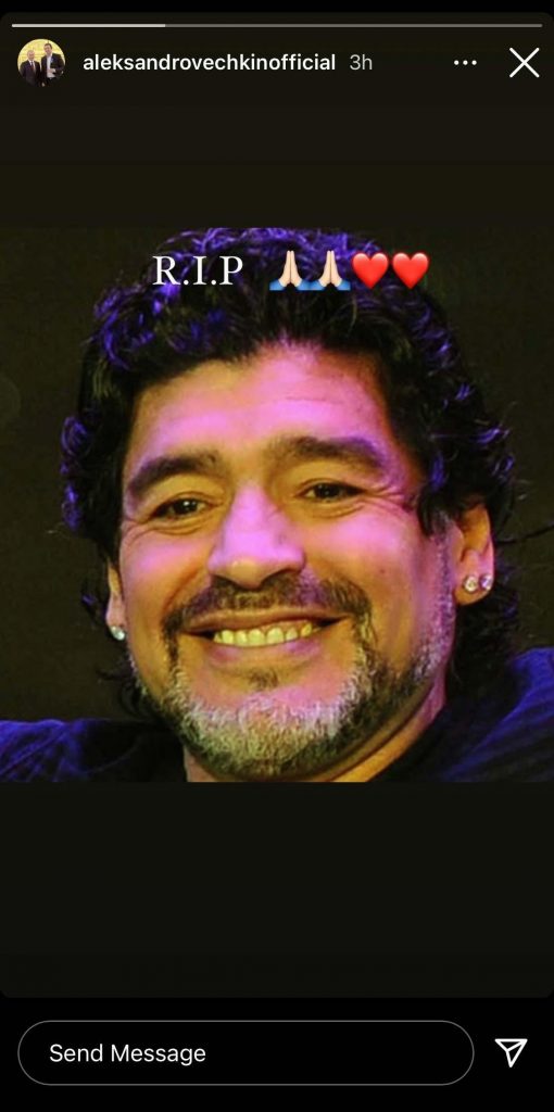 Alex Ovechkin mourns the passing of legendary soccer player Diego Maradona – Russian Machine Never Breaks