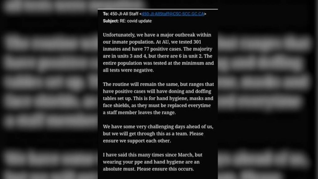 Elderly and at-risk inmates to receive COVID-19 vaccine on Friday – Global News