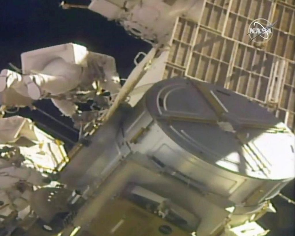 Spacewalkers finishing 4 years of power upgrades for station