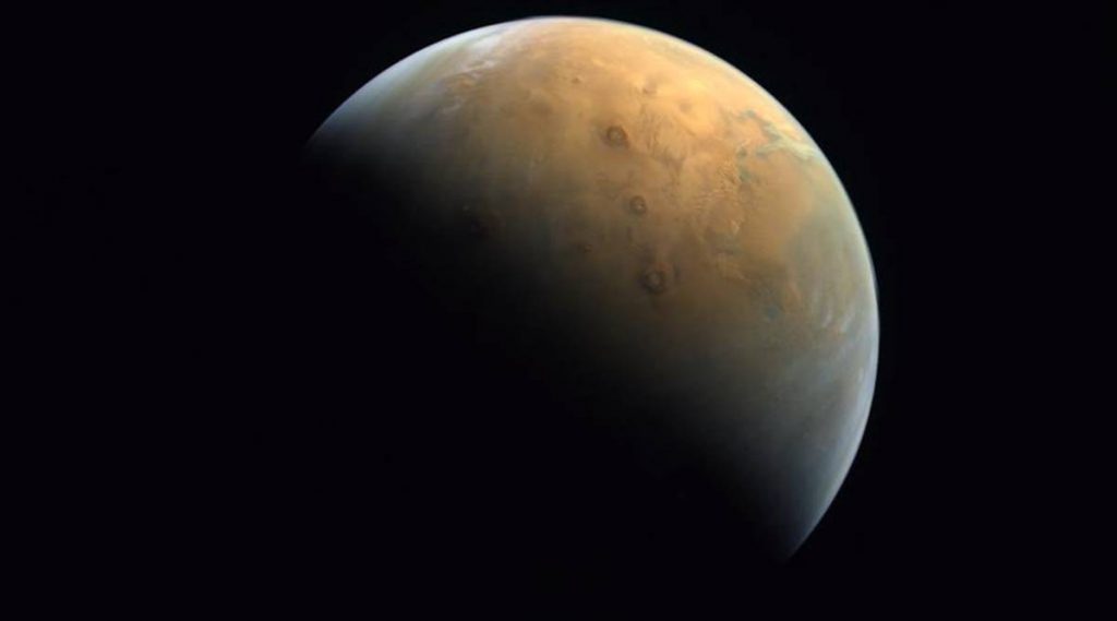 UAE’s Hope probe sends back its first image of Mars – The Indian Express