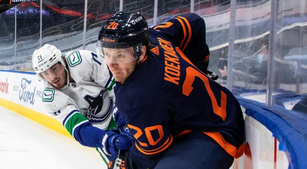 Oilers’ Koekkoek leaves game vs. Flames with upper body injury – Sportsnet.ca