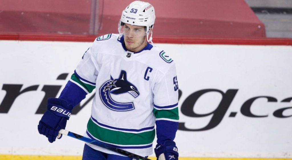 Canucks’ Horvat leaves injured after taking Edler slapshot off foot – Sportsnet.ca