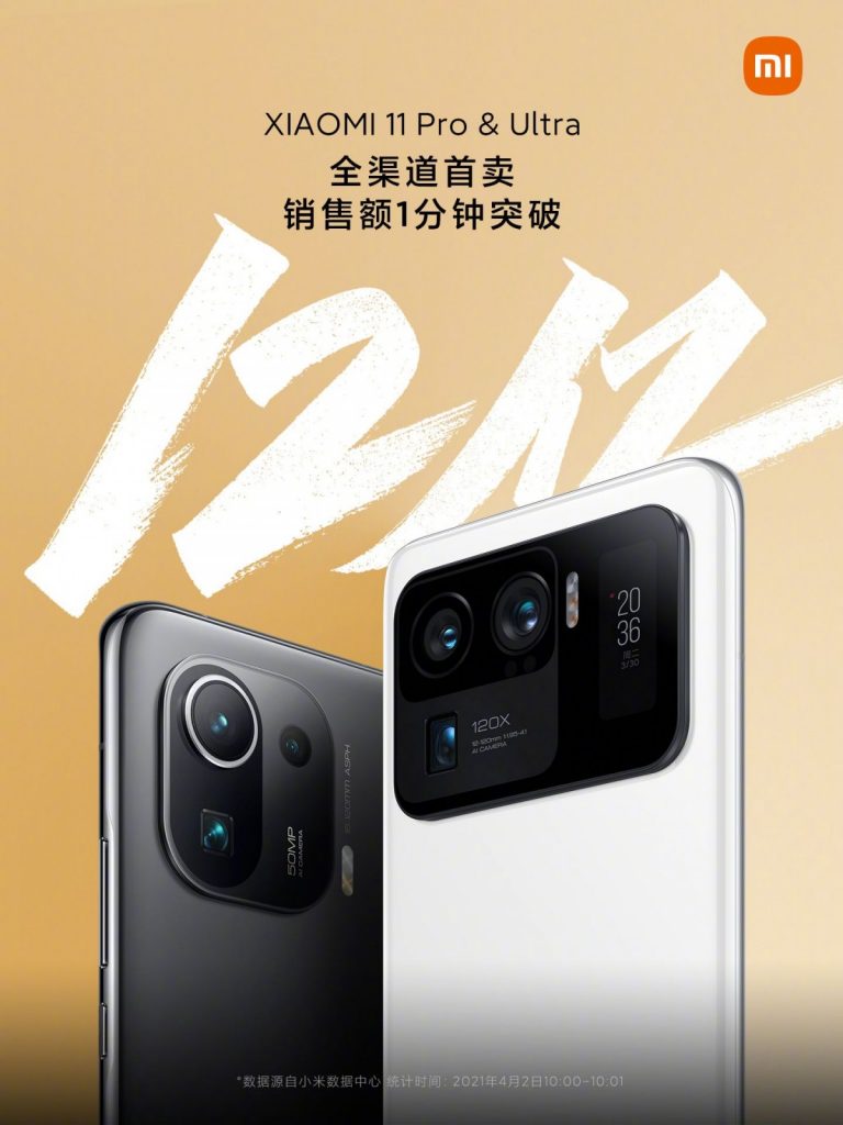 Xiaomi Mi 11 Ultra and Mi 11 Pro generate CNY 1.2B in a minute – GSMArena.com news – GSMArena.com