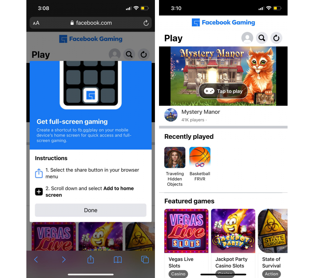 iOS and iPad users can now access Facebook's cloud gaming services indirectly – MobileSyrup