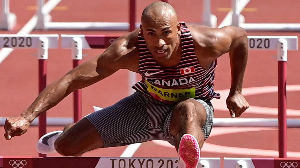 Damian Warner extends decathlon lead by running to an Olympic best in the 110m hurdles – CBC.ca