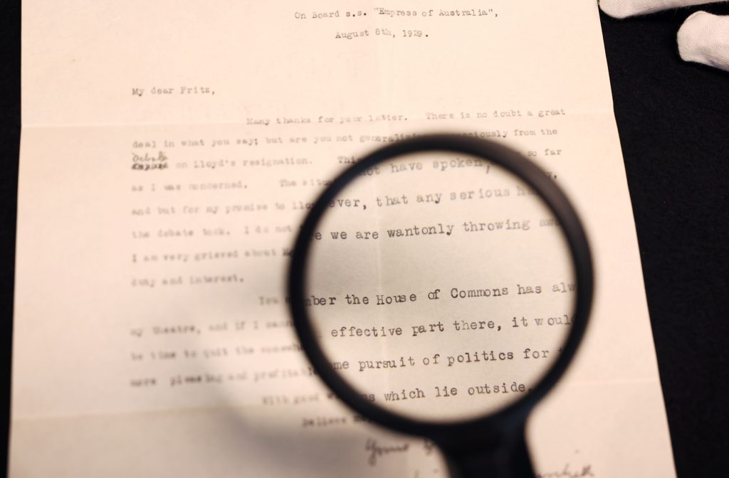 In 1929 letter, Churchill ponders ‘pleasing and profitable’ pursuits outside politics