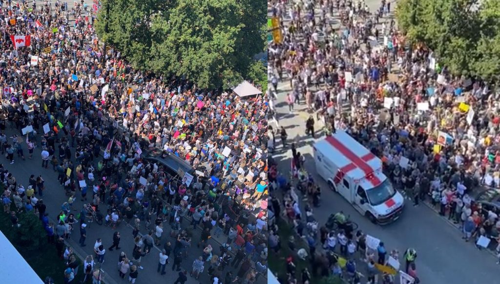 ‘Don’t do this’: Another vaccine passport protest planned outside VGH – News 1130