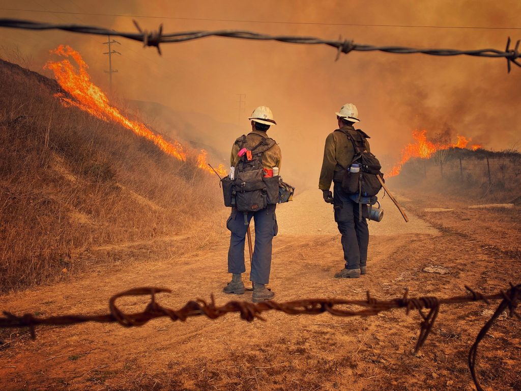 Planes, fire crews tackling wildfire near Reagan ranch in California