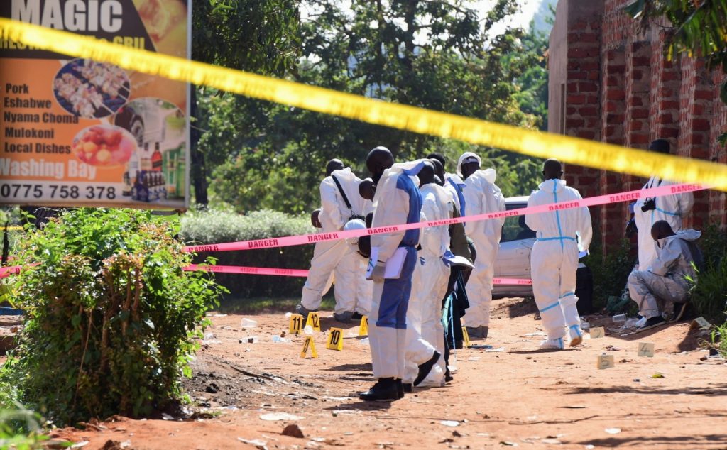 Nail bomb kills one at restaurant in Ugandan capital