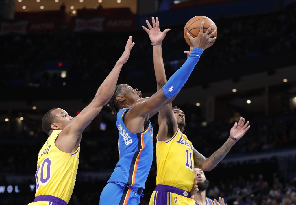 NBA roundup: Thunder shock Lakers with 26-point comeback