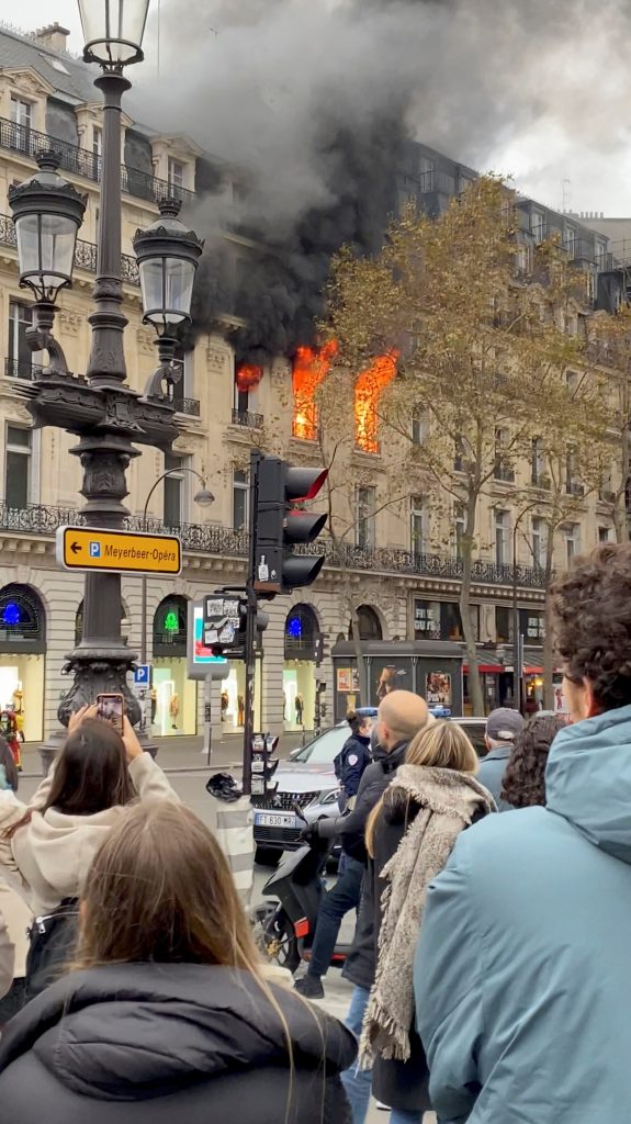Fire breaks out near Place de L’Opera in central Paris