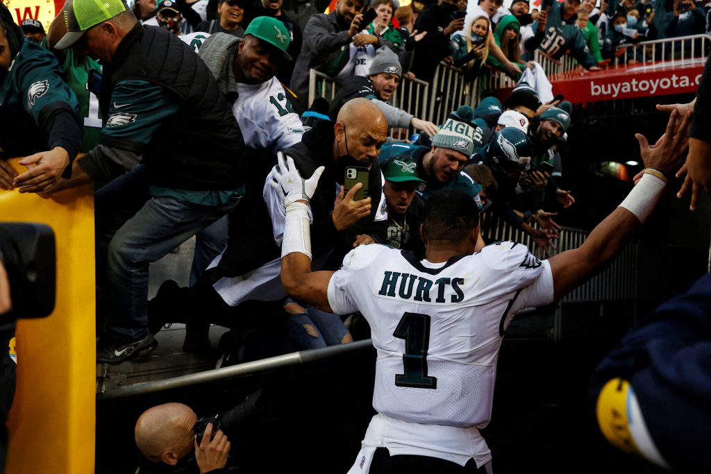 NFL-Eagles quarterback Hurts calls for safety improvements after railing collapse
