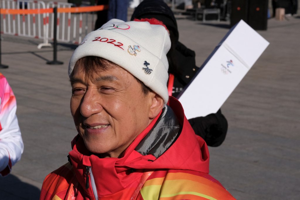 Olympics-Actor Jackie Chan carries Olympic torch atop Great Wall