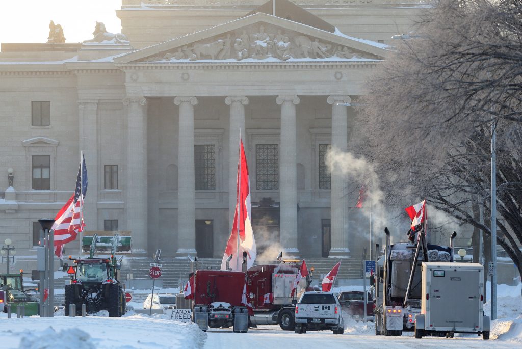Ottawa police vow crackdown on ‘dangerous’ trucker protest praised by Trump