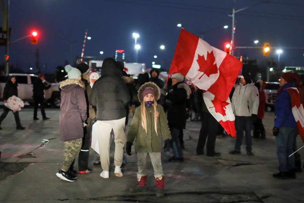 Canada-U.S. border city seeks court order to remove truck protesters