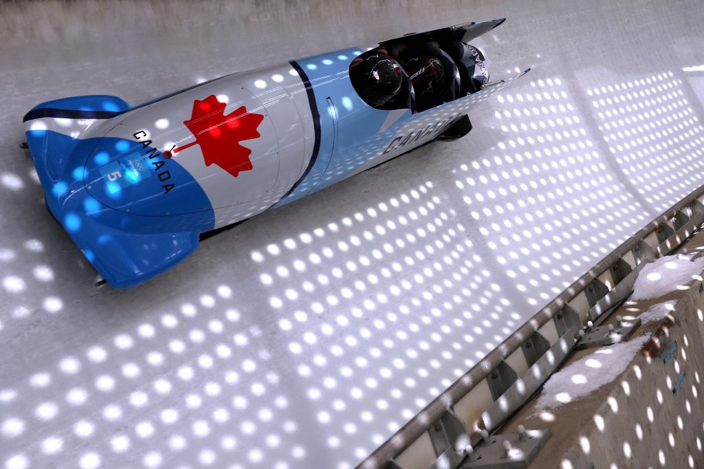 Olympics-Bobsleigh-Canada’s Kripps keeps the four-man a three-bob race as Germany leads at halfway