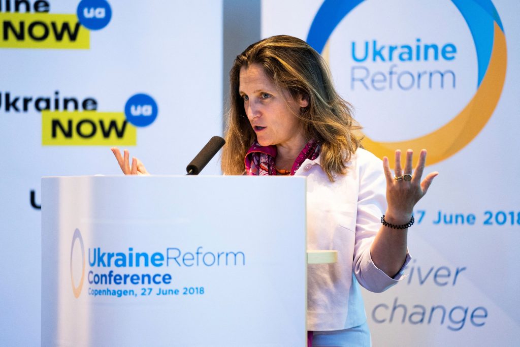With her Ukrainian roots, Russian sanctions are personal for Canada’s Freeland