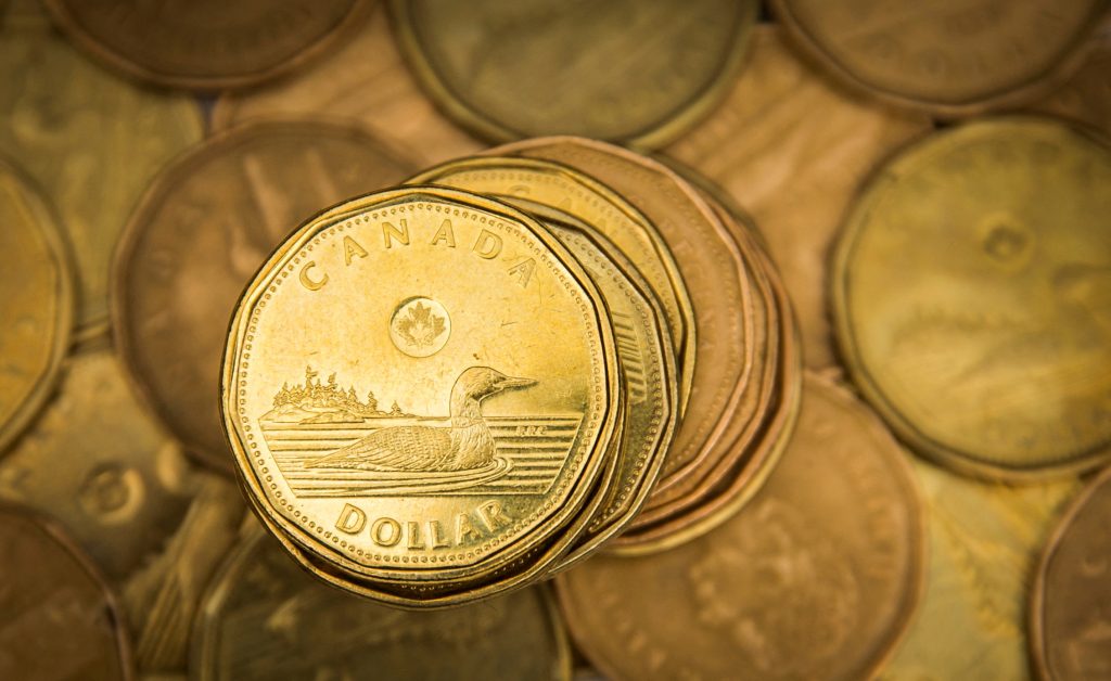 Canadian dollar advances for sixth day as Wall Street gains