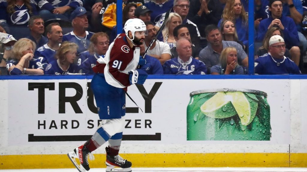 Nazem Kadri returns from thumb injury to score game-winning OT goal, Colorado Avalanche need 1 win to clinch Stanley Cup – ESPN