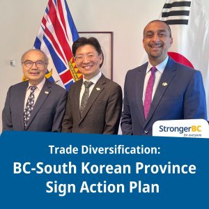 Agreement with Korean sister province will bring more investment to B.C. | BC Gov News – BC Gov News