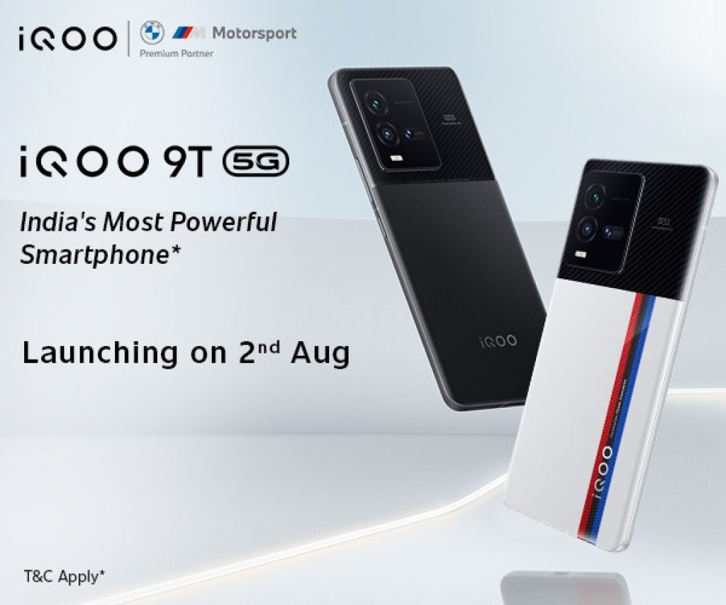 iQOO 9T launching on August 2 in India – GSMArena.com news – GSMArena.com