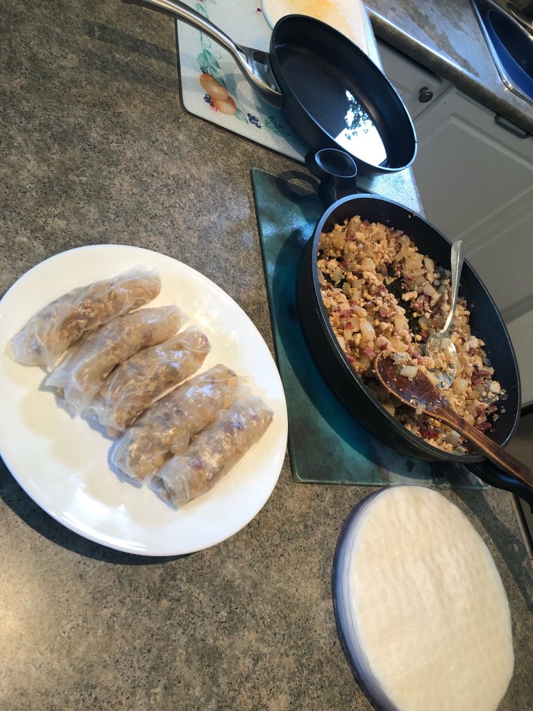 Family Culinary Traditions- rice wrap Roll ups