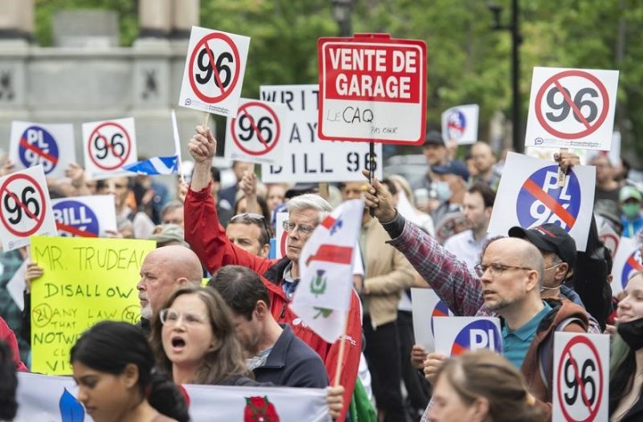 Judge suspends two articles of Quebec’s new language law, citing access to justice