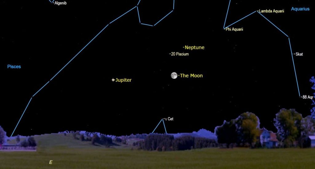 Harvest Moon tonight! See the full moon rise near Jupiter and Neptune (Sept. 10) – Space.com