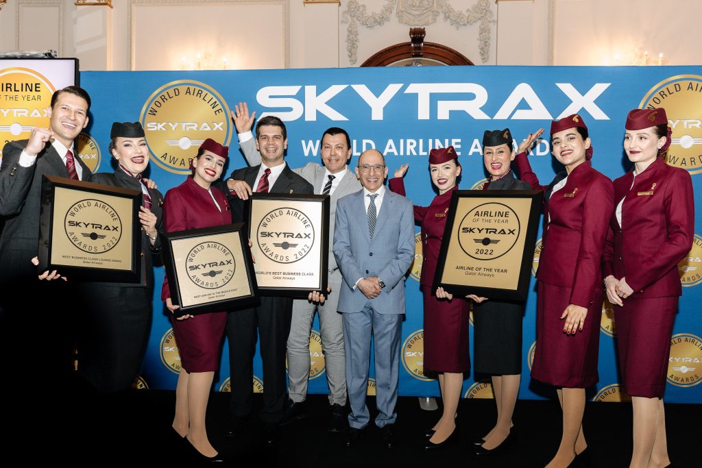 Qatar Airways named world’s best airline at the Skytrax World Airline Awards 2022 Qatar Airways named world’s best airline at the Skytrax World Airline Awards 2022
