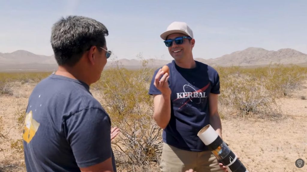 YouTuber Mark Rober drops eggs from space to land in Victor Valley
