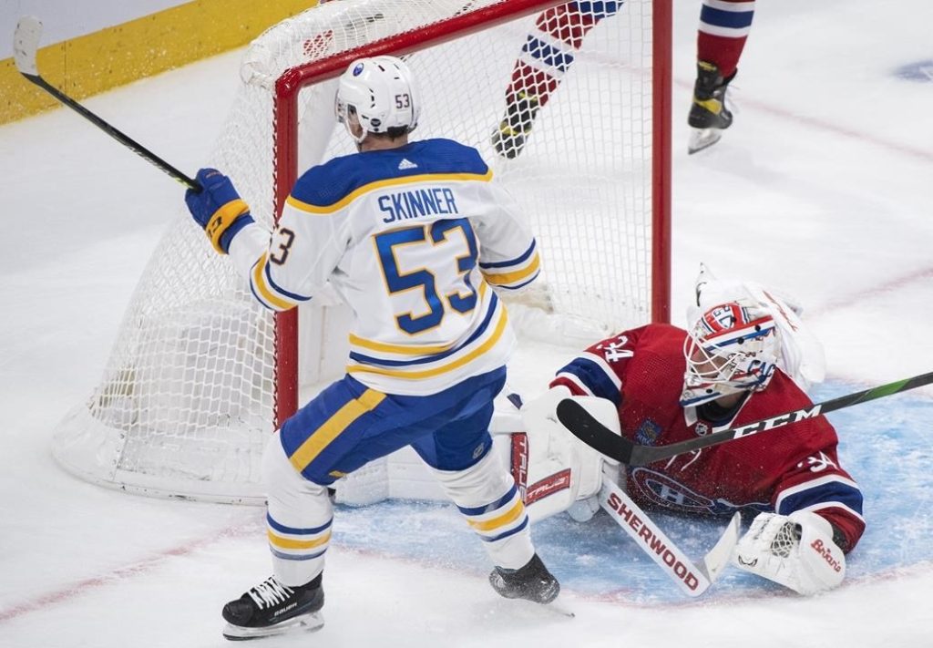 Jeff Skinner Buffalo Sabres win over Montreal Canadiens