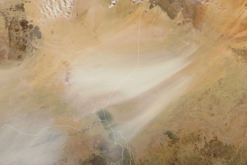 Dust streaming from the Bodélé Depression • Earth.com – Earth.com