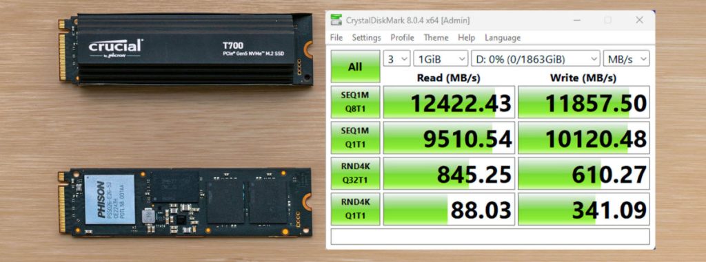 Crucial T700 PCIe Gen5 NVMe SSD teased reaching 12.4 GB/s read and 11.9 GB/s write speeds