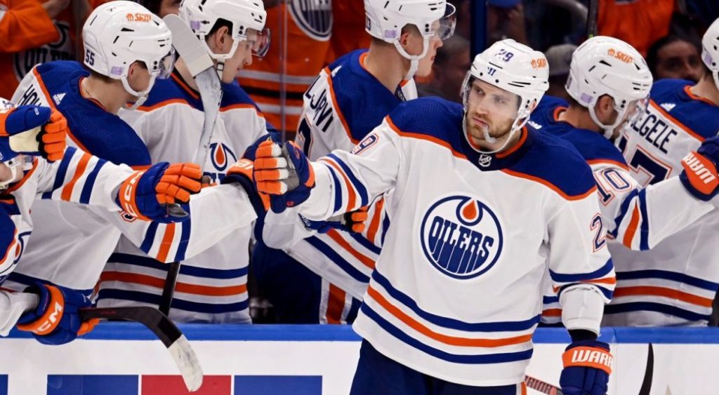 Oilers’ Draisaitl hits 100-point mark with one-timer goal vs. Senators