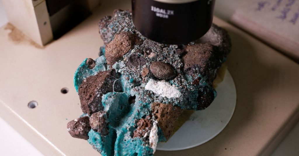 Brazilian researchers find ‘terrifying’ plastic rocks on remote island