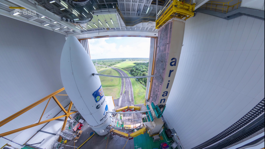 Ariane 5 VA 260 with Juice – Integration and rollout timelapse