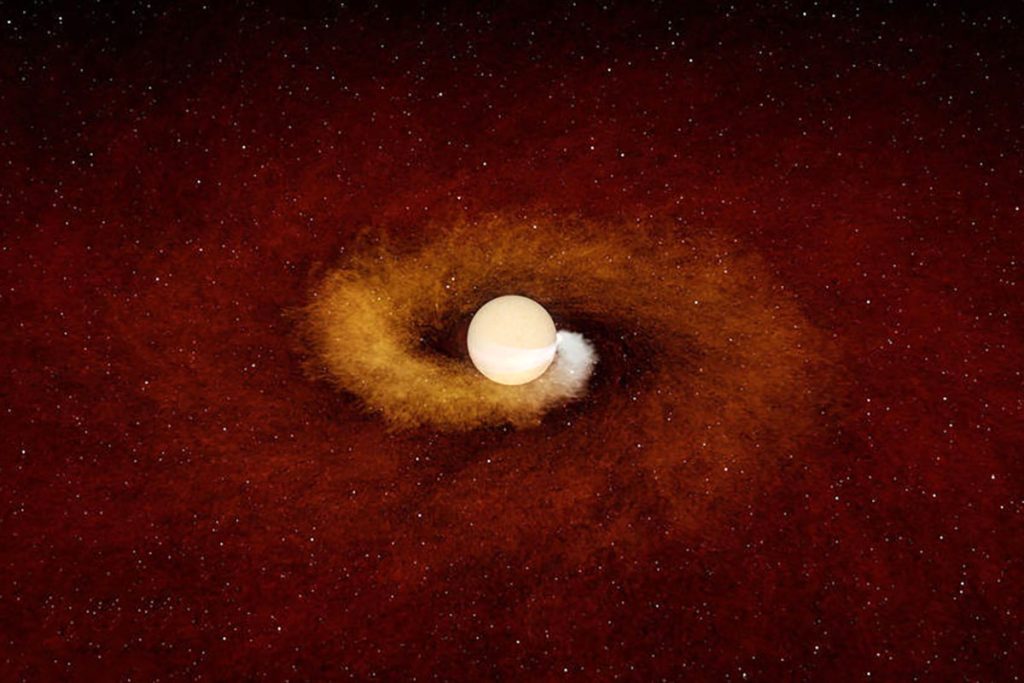 Astronomers Watch Red Giant Consume Planet