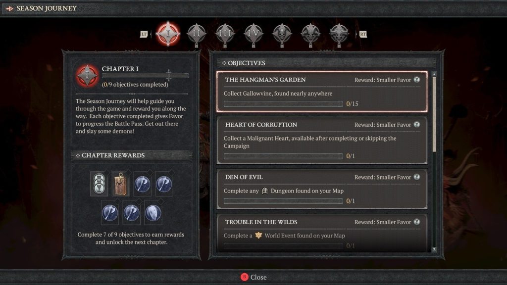Diablo 4 Season 1: All Seasonal Journey Rewards And Objectives