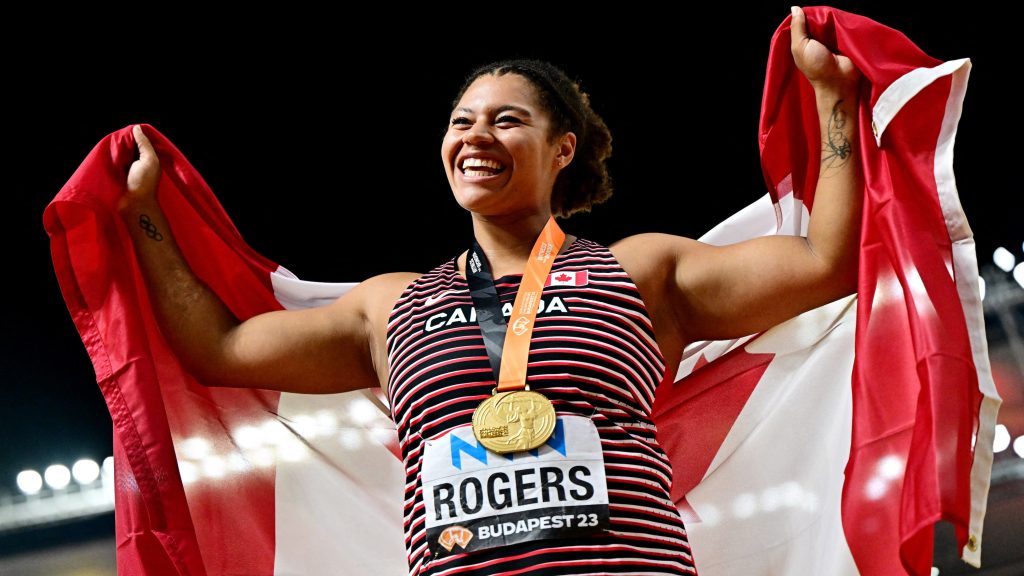 Camryn Rogers claims hammer throw gold, becoming 1st Canadian woman to win world title in 20 years