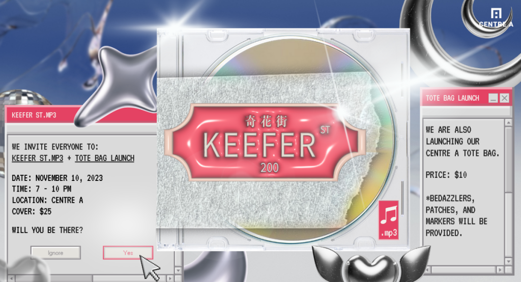 Centre A Invites You Back to Its Founding Years for a Dance Party and a Tote Bag Launch: Keefer St.mp3, Y2K-Style.