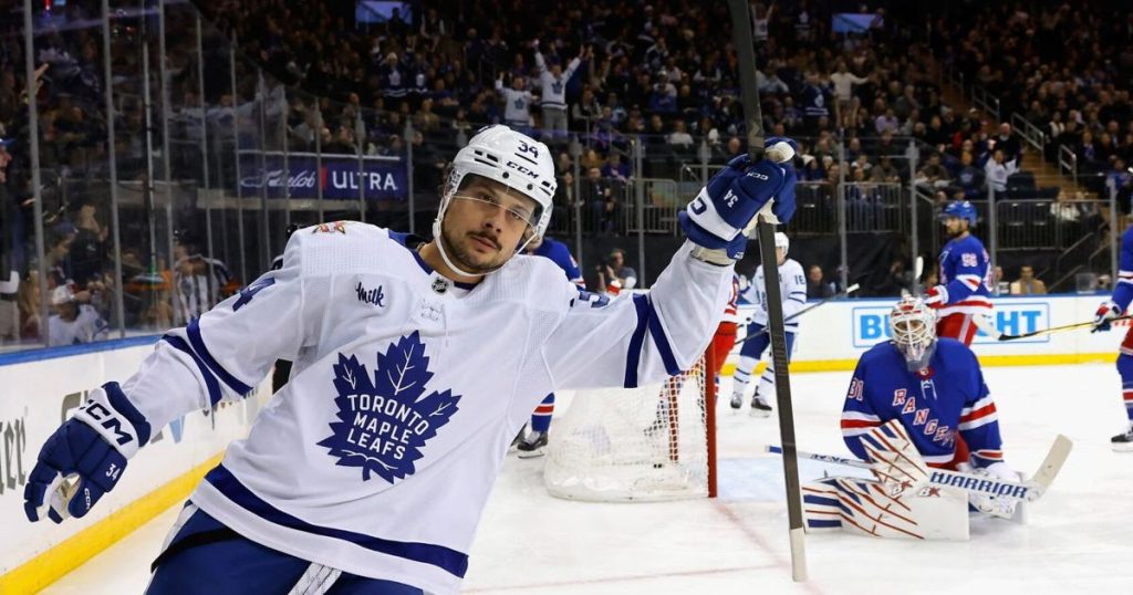 Auston Matthews leads Maple Leafs past Rangers to end dads trip on high note
