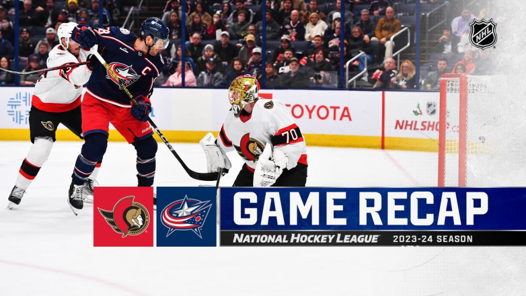 Blue Jackets score 4 straight, rally past Senators